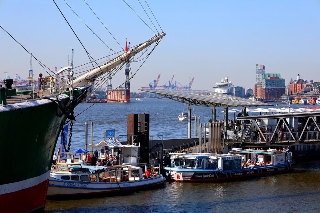 port, ships, hamburg, port of hamburg, elbe