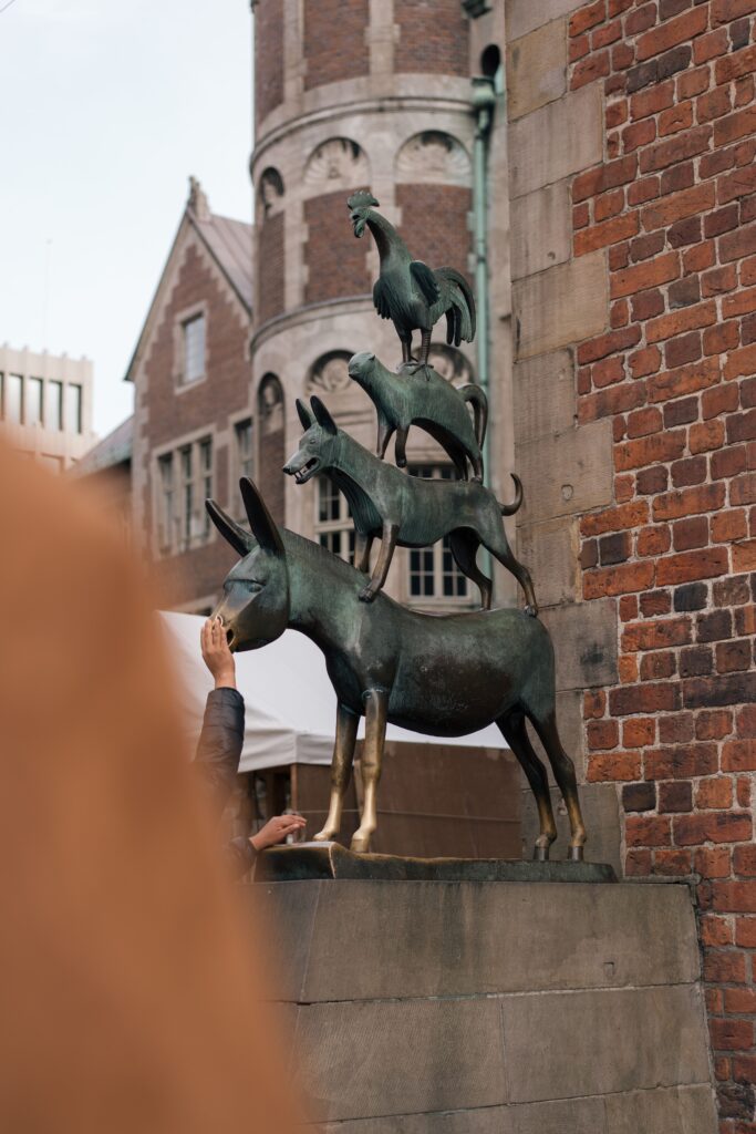pexels photo 18919515 18919515 The Bremen Town Musicians statue, a famous landmark in Bremen, Germany.