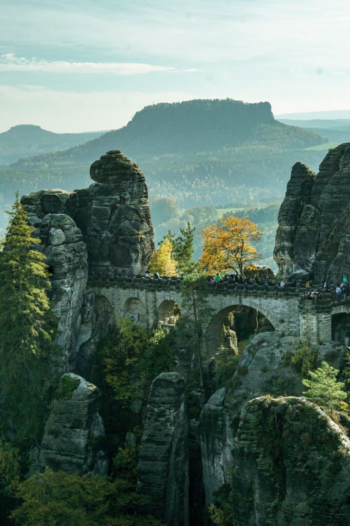 pexels photo 29218421 29218421 Explore the breathtaking views of Bastei Bridge amidst natural beauty in Saxony, Germany.