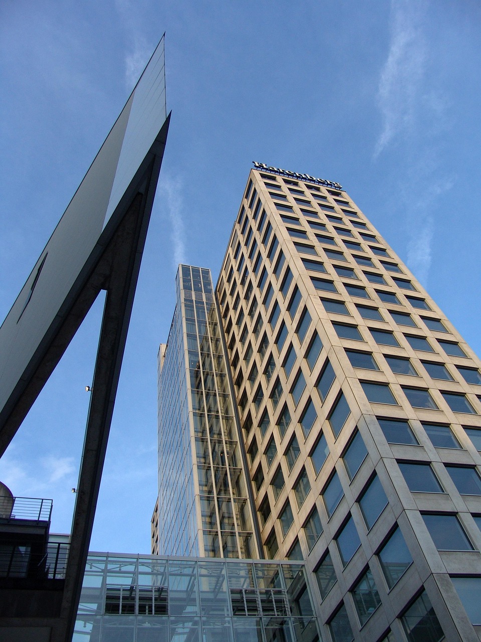 facade, glass facade, skyscraper, reflection, glass, stained glass window, discs, dortmund
