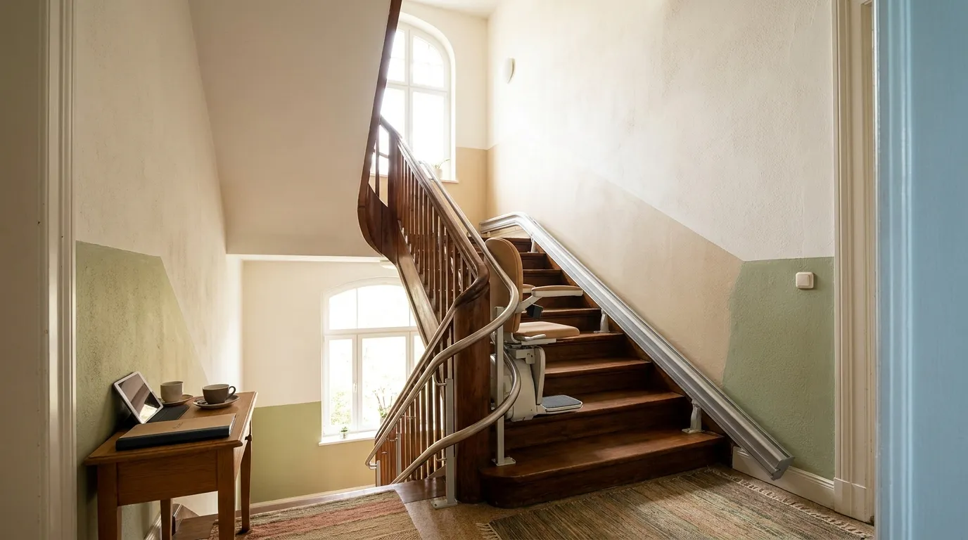 Treppenlift für Altbauhäuser in Enger Treppenlift in einem Altbauhaus